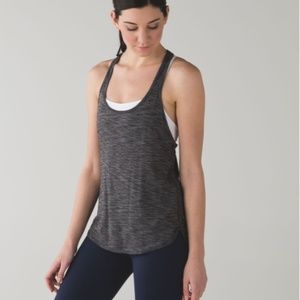 Lululemon 105 F Singlet Tank Heathered Black